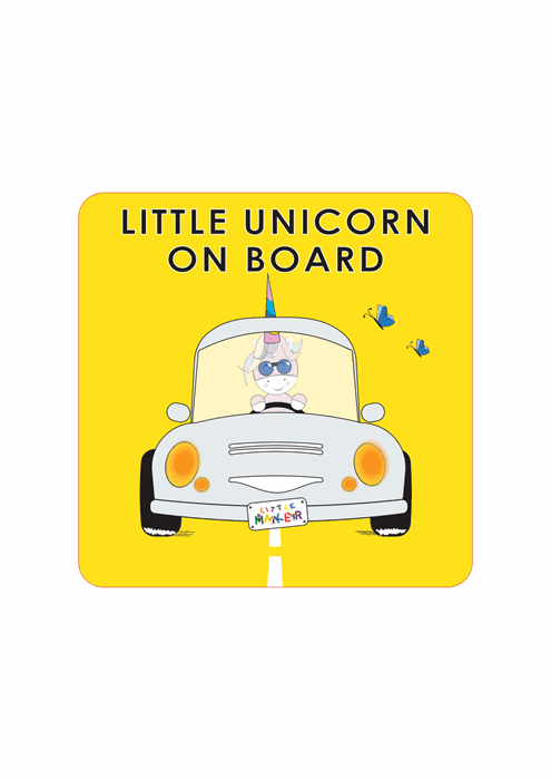 Little Unicorn on Board Araba Etiketi resmi